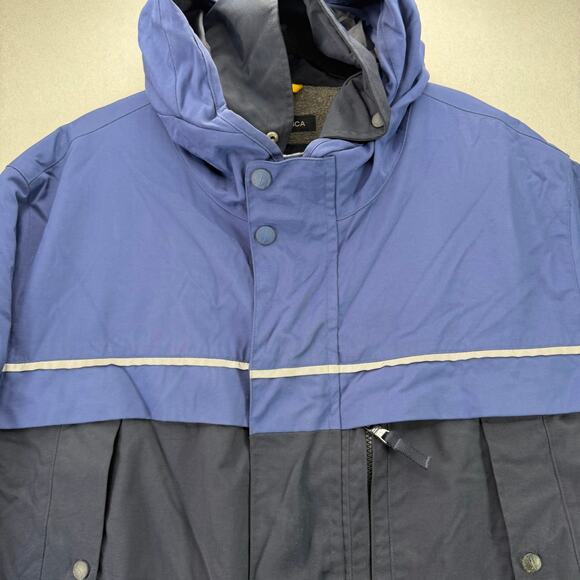 Nautica Color Block Hooded Winter Jacket Blue/Gray NS-83 Men’s Size XXL - Picture 7 of 15